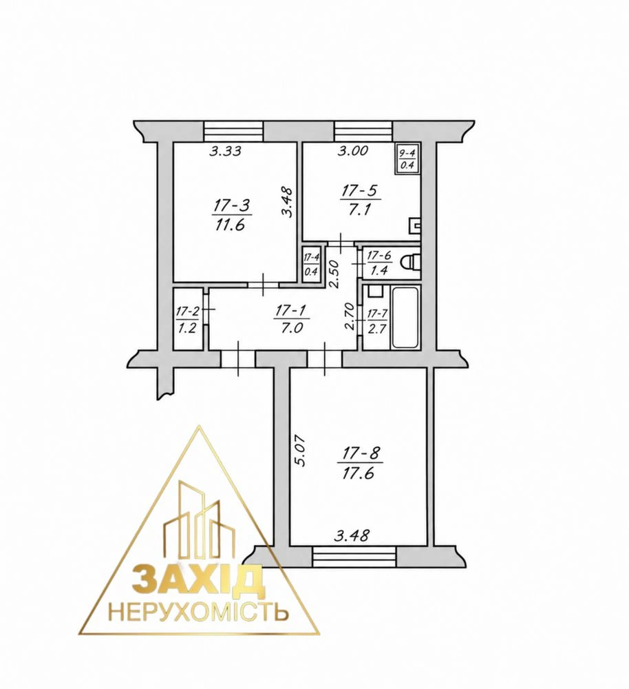 Двокімнатна біля ТРЦ «ІМІДЖ» 49 м², р-н Відродження