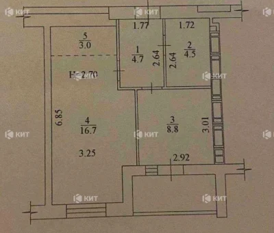 1к. 39.7м2 ХТЗ, ЖК Мира 3, м. Индустриальная, Мира ул. 41, R