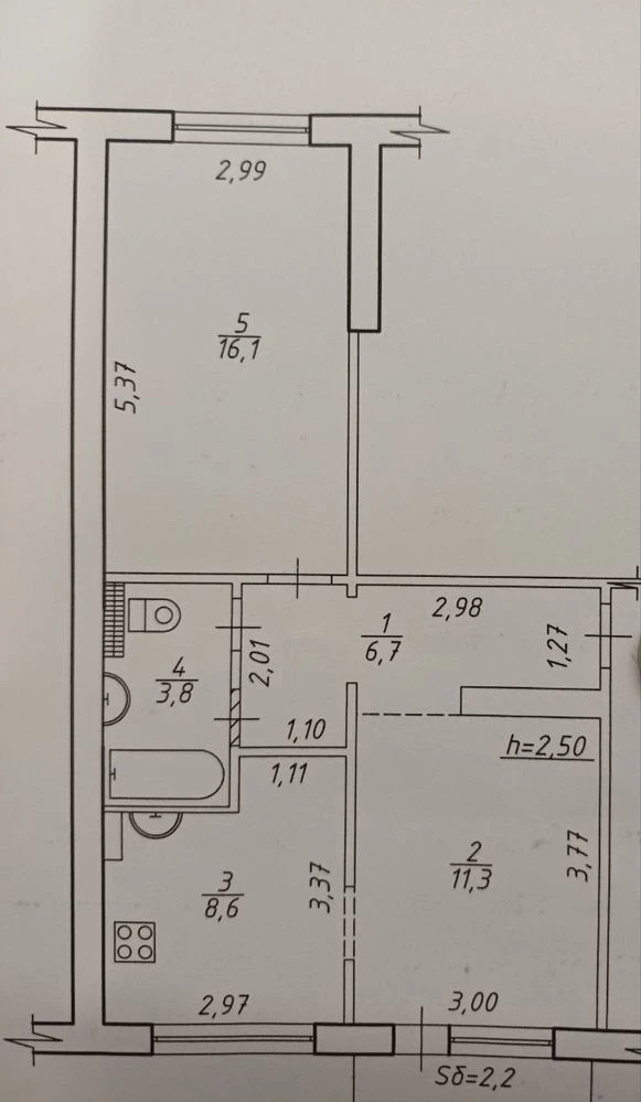 Продаж! 2-кімнатна квартира в районі вулиці Іллінська