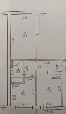 Продаж! 2-кімнатна квартира в районі вулиці Іллінська