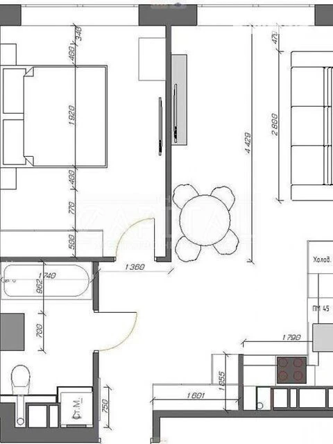 Sale of 1-room apartment 45 sq. m on Prychalna Street 8 • ID 3465835