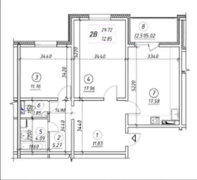 2-кімнатна квартира 72 м², ЖК Вудсторія, 6 поверх, метро Чер