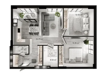 I will sell 70 m2 residential complex Geneva Geneve Center K 12 Mozart Loft IQ Marsh