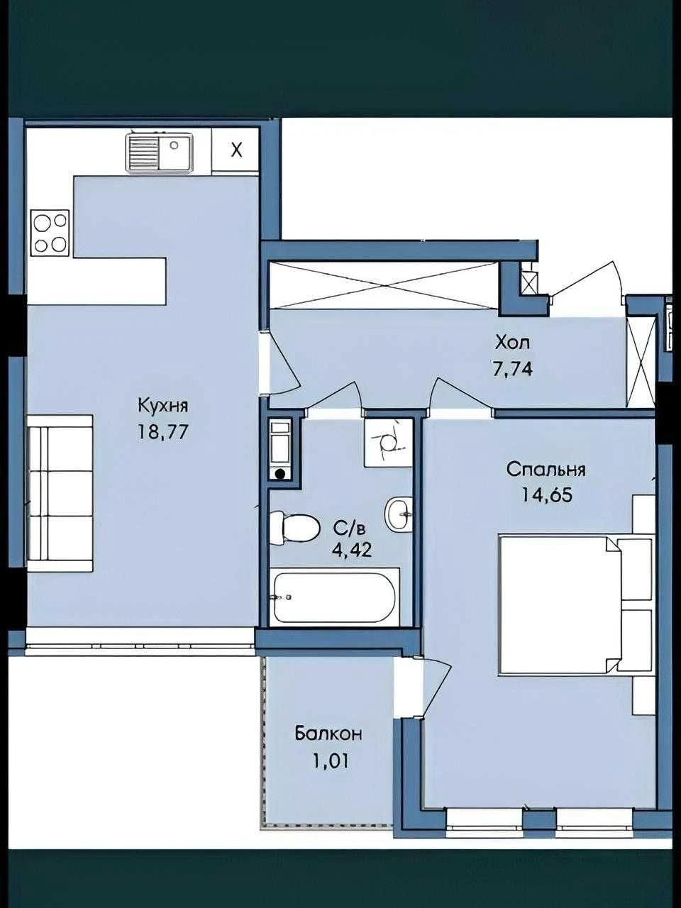 Продаж 1 кімнатної квартири ЖК Washington City вул. Галицькі