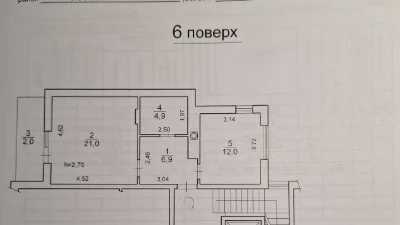 1к в. Перфецького ("Гетьман") пл 47 м, 6/8ц у ЗДАНОМУ малопі