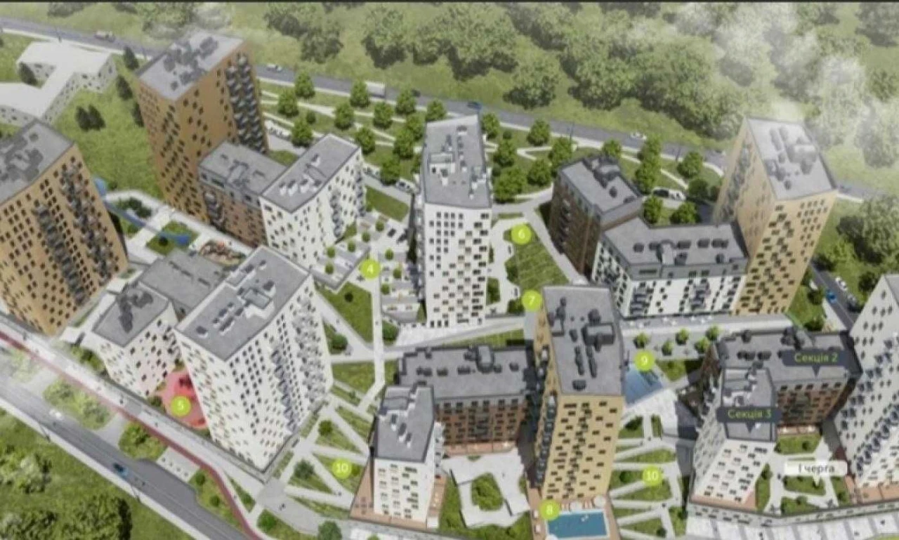 1 кімнатна квартира в ЖК Viking Hills ,0-цикл, здача будинку