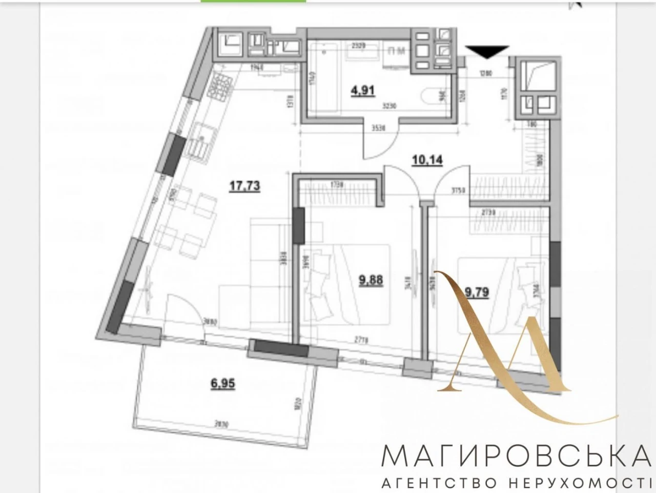 Продаж 2 кімн квартири в будинку клубного формату