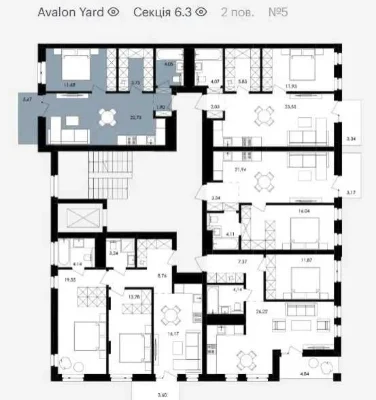 Продається 1-кімнатна квартира площею 47м² у  ЖК Avalon Yard