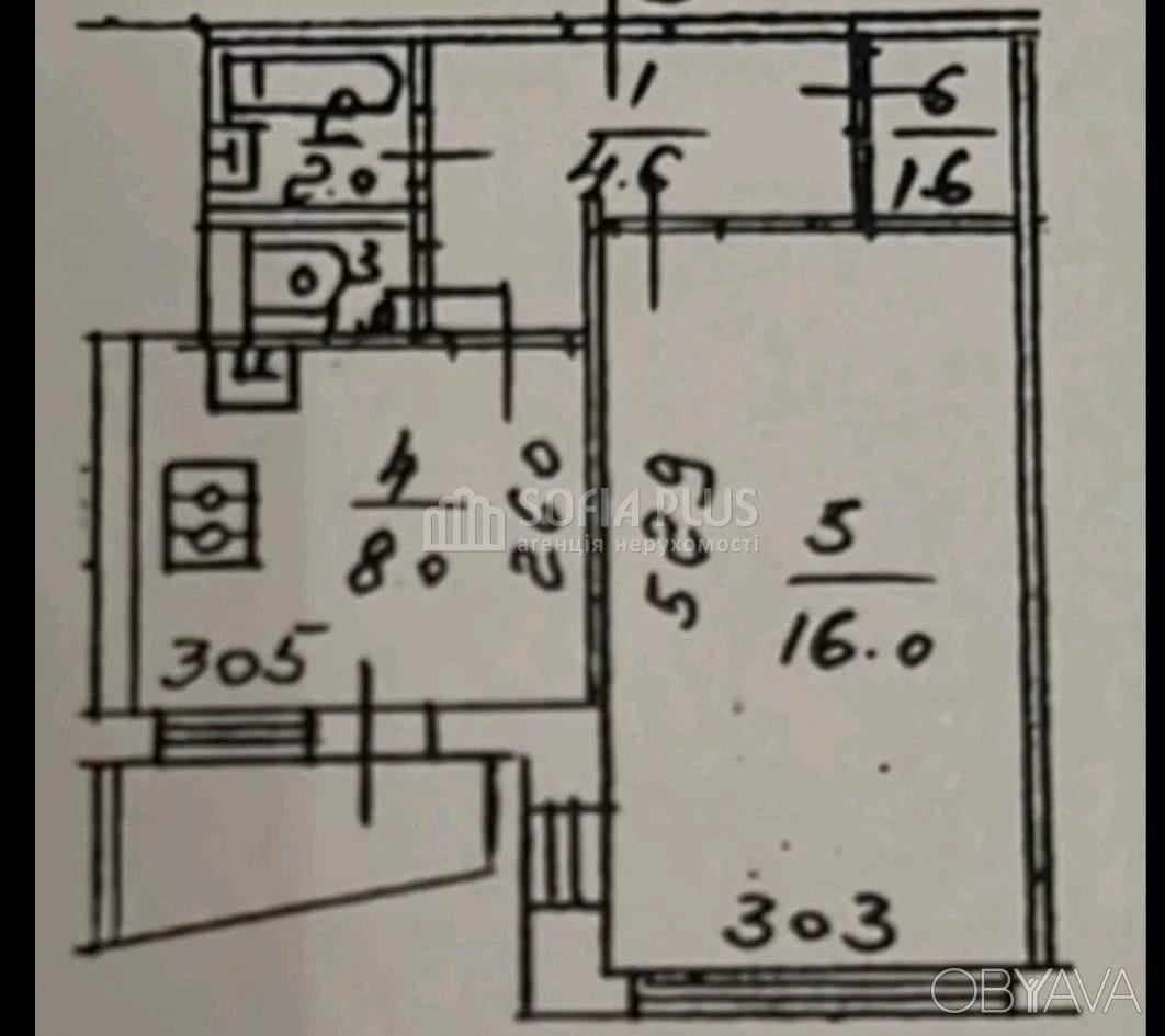 1-room apartment, 35 sq.m