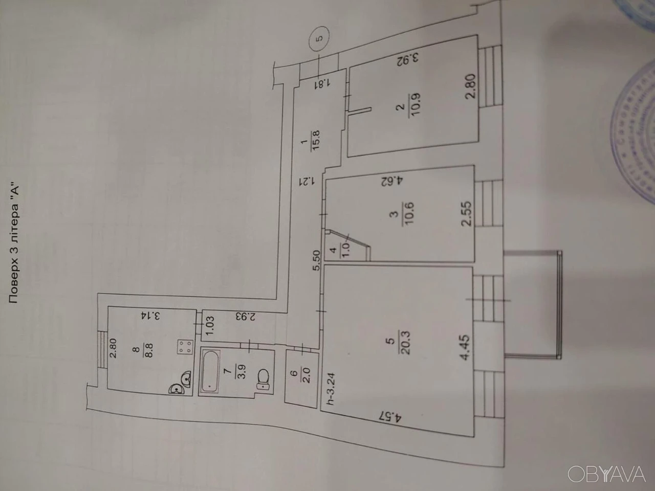 3-комнатная квартира, 76 кв.м