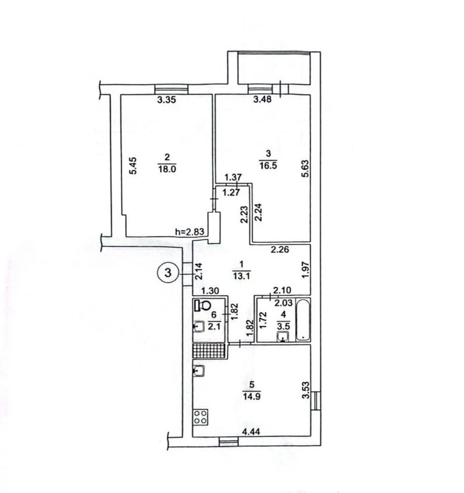 Продаж 2-кімнатної квартири, р-н Биківня, Броварський проспе