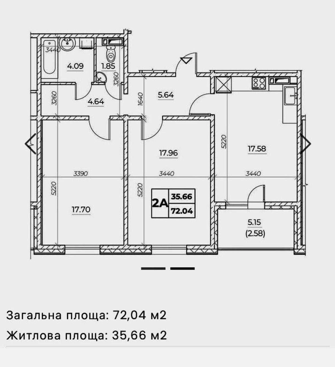 2-кімнатна квартира з ремонтом, зданий будинок, ЖК Деснянськ