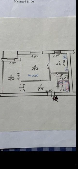 Sportivnaya. Two-room apartment for sale.