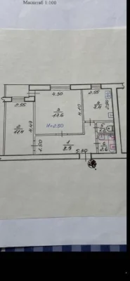 Sportivnaya. Two-room apartment for sale.