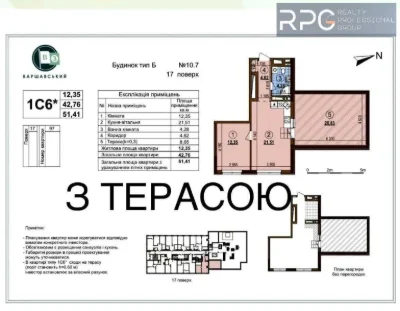Продається 1-кімнатна квартира в ЖК Варшавський 3 Будинок 10