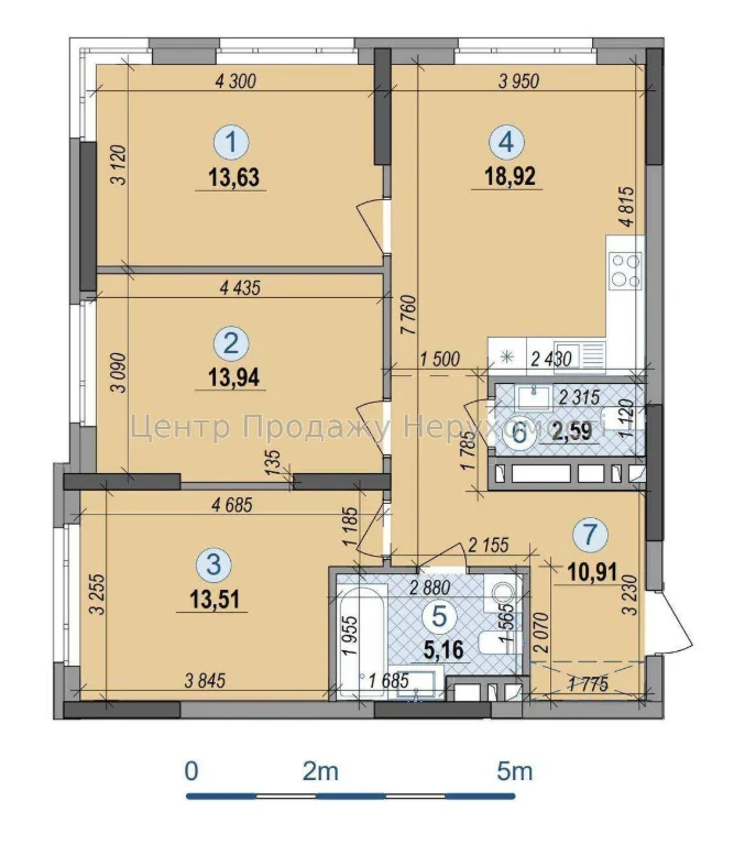 Продаж 3-кімн. квартири 78. 66 м², 20/26 пов, ЖК H2O, Київ!