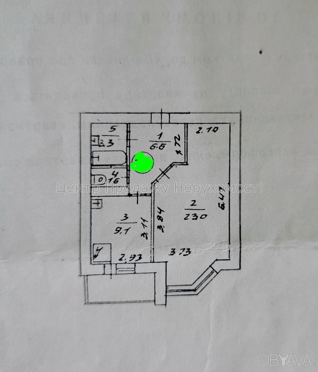 1-комнатная квартира, 46 м.кв.