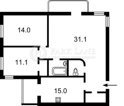 3-кімнатна квартира, Київ, Берестейський проспект, 89А