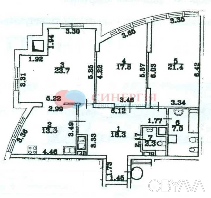 3-комнатная квартира, 104.00 кв.м