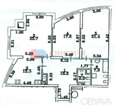 3-комнатная квартира, 104.00 кв.м