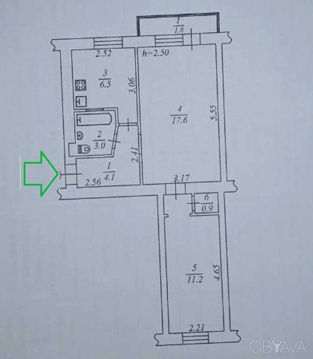 2-комнатная квартира, 45 кв.м