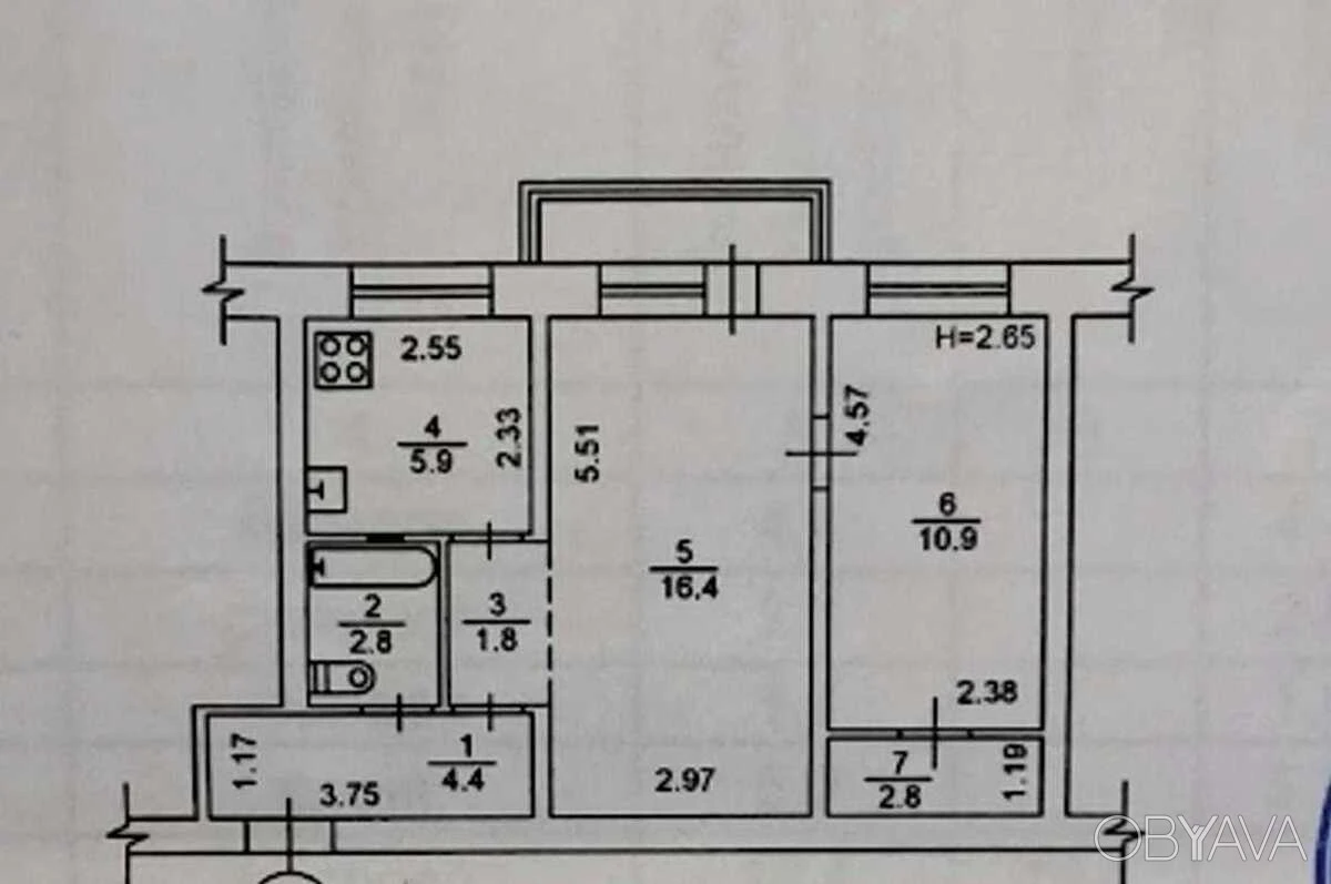 2-комнатная квартира, 47 кв.м