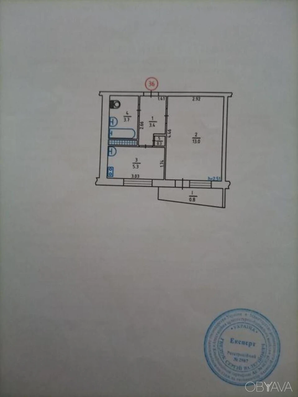 1-комнатная квартира, 26 кв.м
