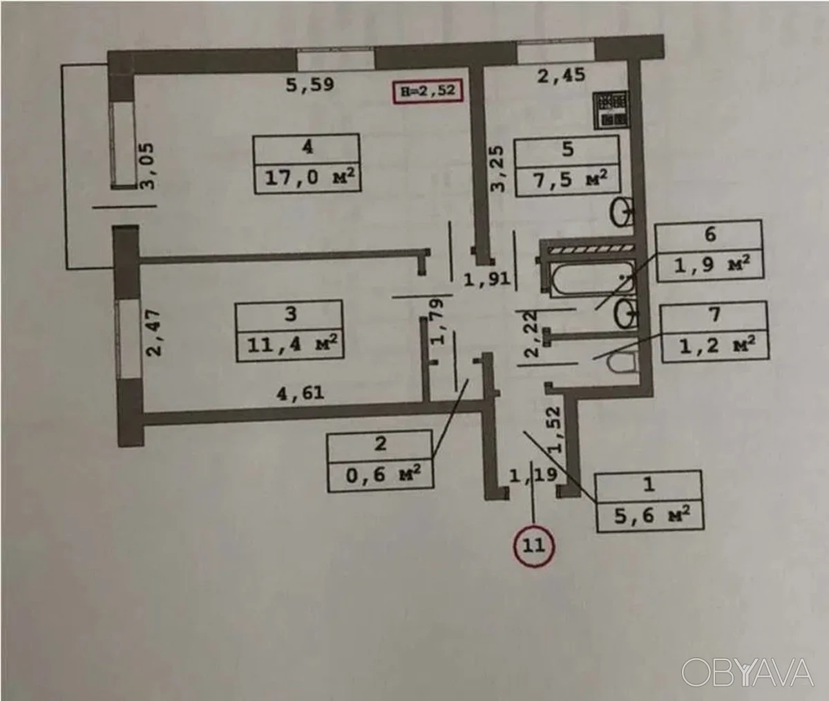 2-комнатная квартира, 47 кв.м