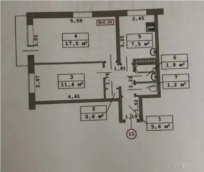 2-комнатная квартира, 47 кв.м