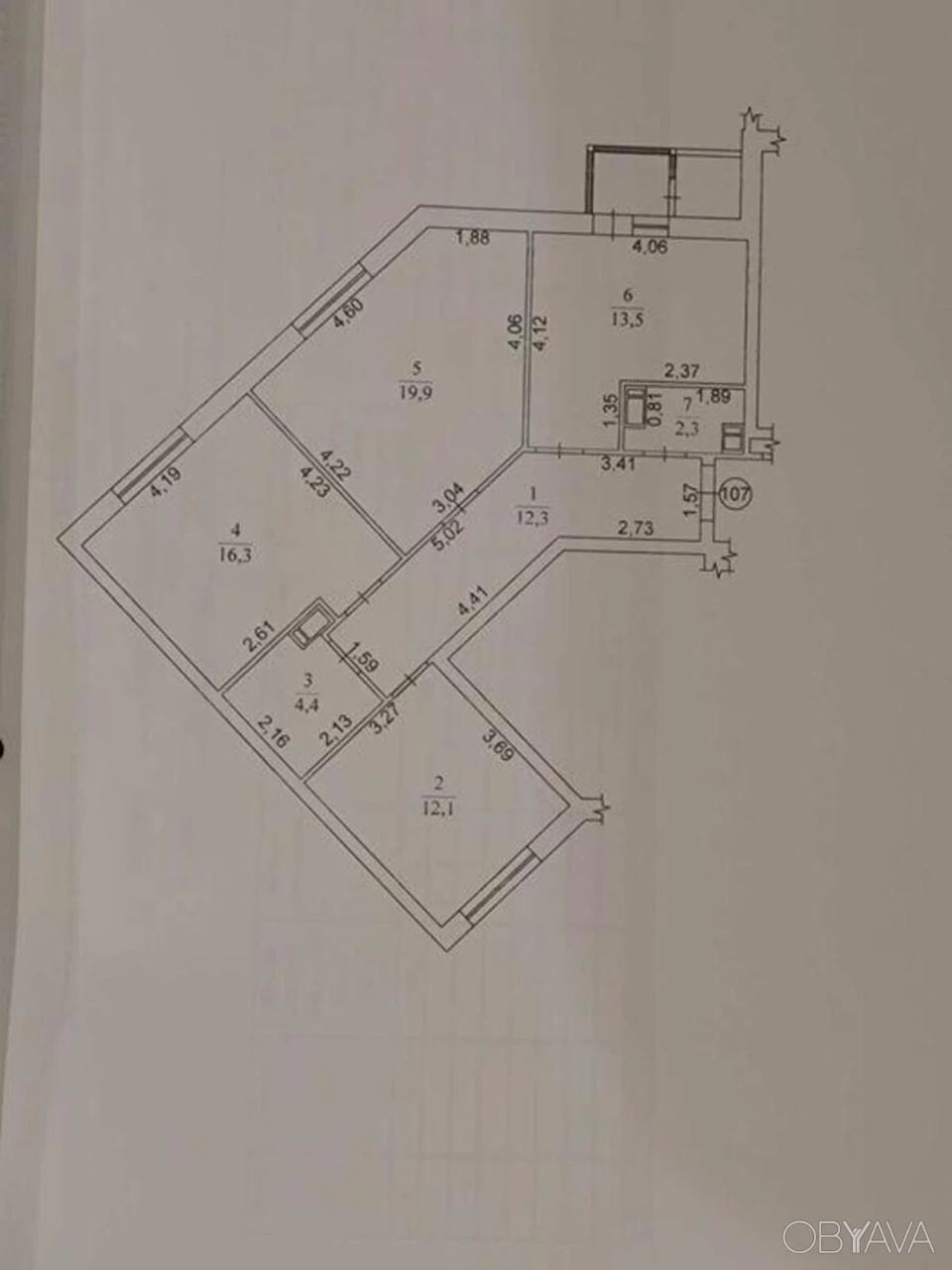 3-комнатная квартира, 82 кв.м