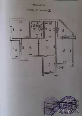 3-комнатная квартира, 91.00 кв.м