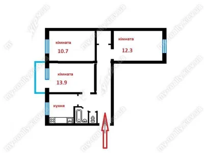 Three-room apartment in residential condition on Shcherbakivskoho St.!