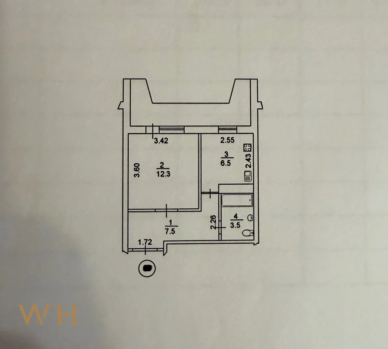 Продаж 1кім 34 m², Леоніда Бикова 7, Газ, Балкон, Троєщина,