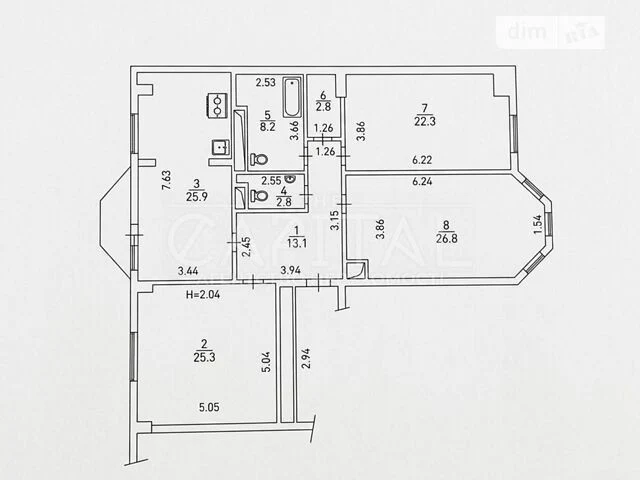 Sale of 4-room apartment 130 sq. m on Ivana Dyachenko Street 20 • ID 3