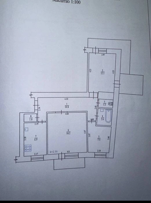 Поділ, вул. Миру, 3-кімн. квартира під ремонт.
