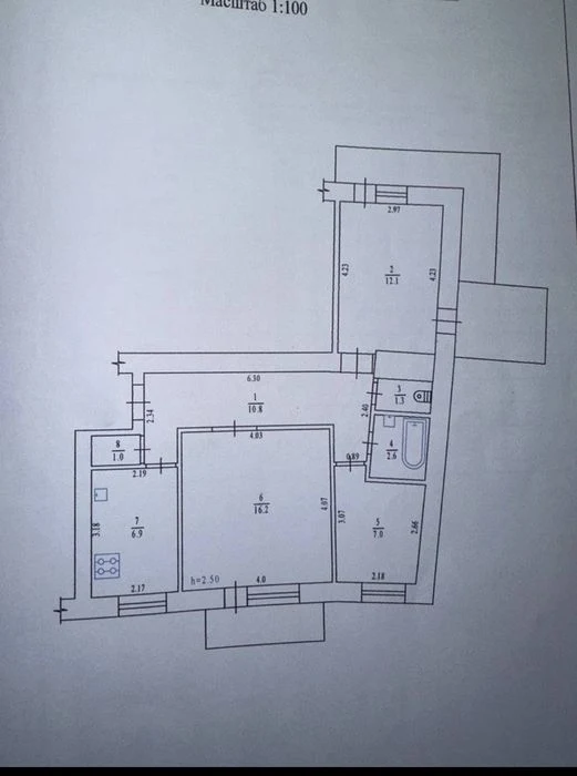 Поділ, вул. Миру, 3-кімн. квартира під ремонт.