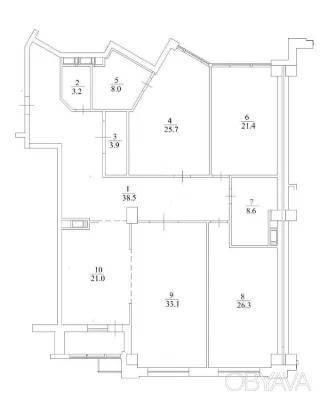4-комнатная квартира, 195.00 кв.м