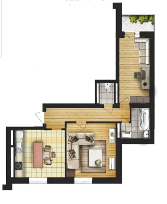 2-комнатная квартира 70,4 м², ЖК Олимпийский, 4/5, после стр