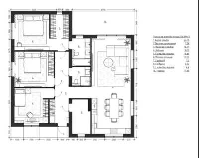 Одноповерховий будинок/ дом 120  м² в котеджному містечку, з