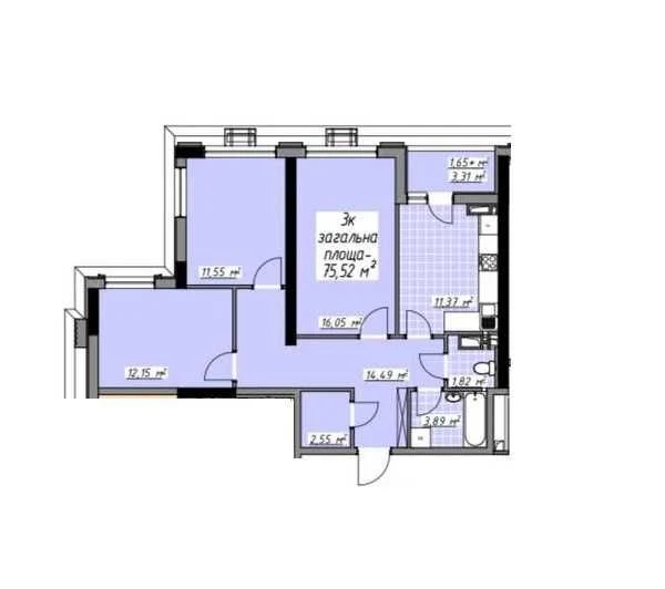 3к квартира с ремонтом, район Старосенной площади. 1 взнос о