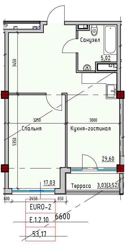 1-к квартира 45м2 ЖК Простір на Софіевській Е-оселя сертифік