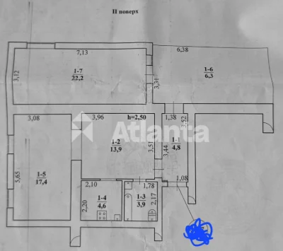 2-кімнатна квартира 73 м² - 31500 у.е ТОРГ Одесса