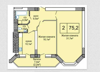 Продам большую 2 комнатную квартиру ЖК Вернисаж (Таирова)