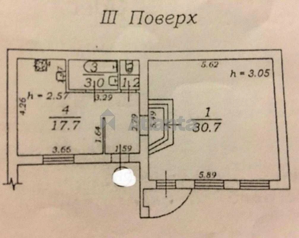 1-к квартира 53м2 Центр евроремонт балкон газ Парк Шевченко