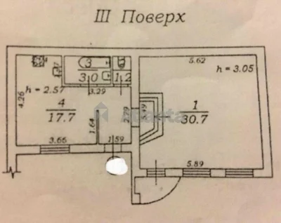 1-к квартира 53м2 Центр евроремонт балкон газ Парк Шевченко