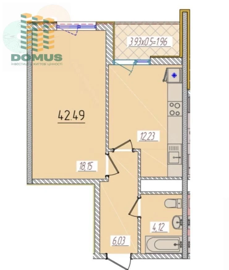 Продам 1 комн 43м2 в ЖК 66 Жемчужина! Краснова, Дом сдан! ТО