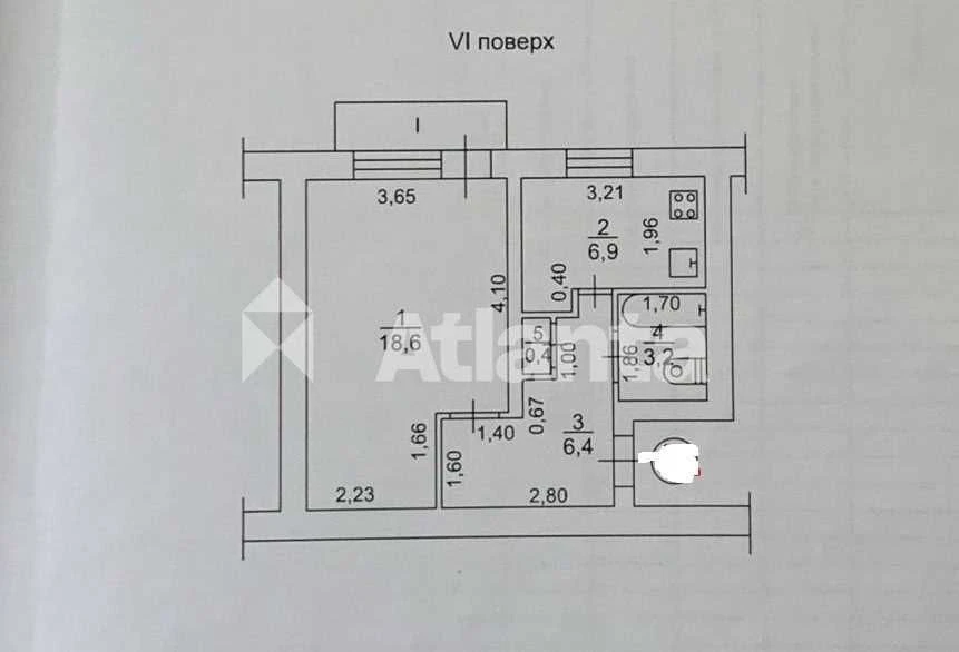 1-кімнатна 36 м² у спецпроекті! 6 поверх, світла та тепла на