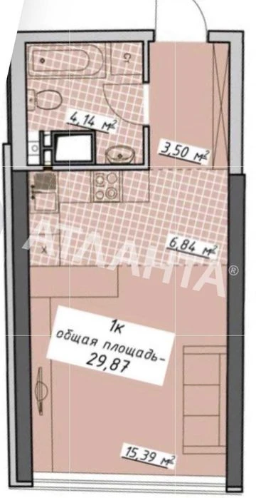 1 кімнатна квартира  студія в Аркадії 30 м2 Новий будинок