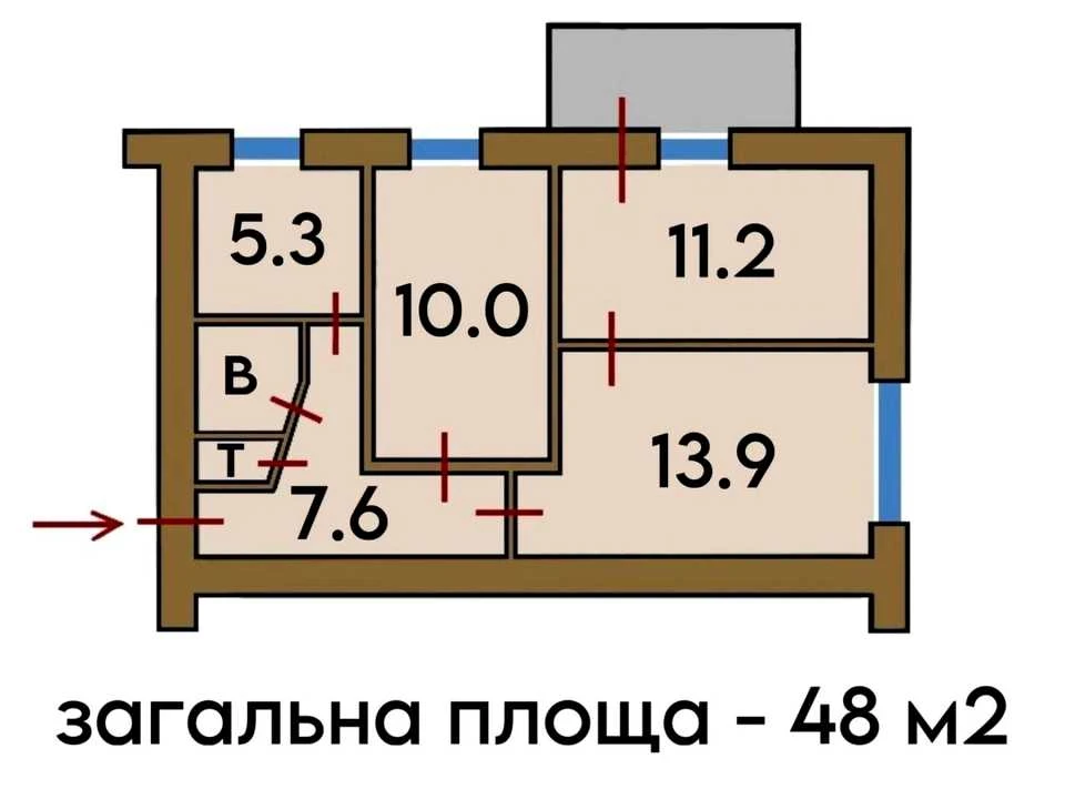 Квартира. Запоріжжя, Одеська вул.