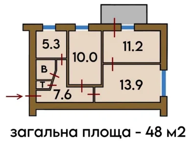 Квартира. Запоріжжя, Одеська вул.
